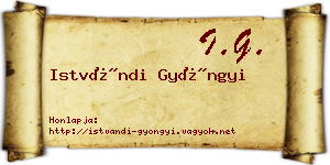 Istvándi Gyöngyi névjegykártya