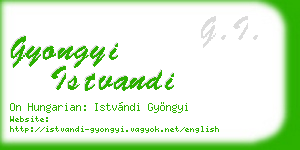 gyongyi istvandi business card